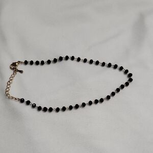 Black Beaded Ankle Bracelet